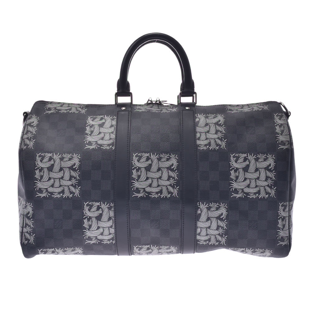 LOUIS VUITTON Graphite Black Keepall Bandoulire Christopher Nemeth Black